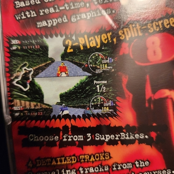 Vintage 1997 Sega Saturn Manx TT Super Bike Racing Video Game Rated K-A Everyone - Picture 12 of 14